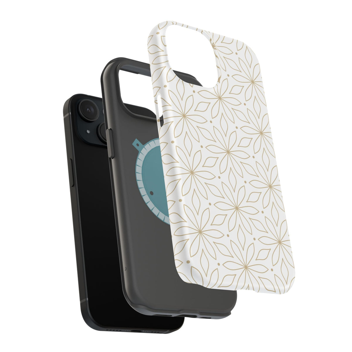 Stylish Magnetic Phone Case with Floral Design Printify