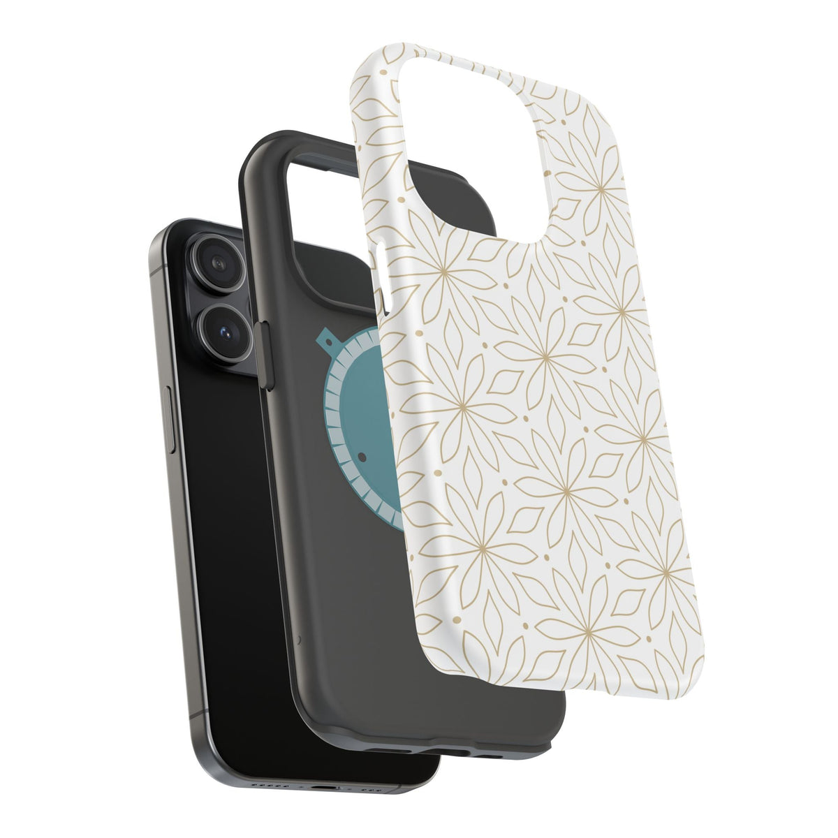 Stylish Magnetic Phone Case with Floral Design Printify