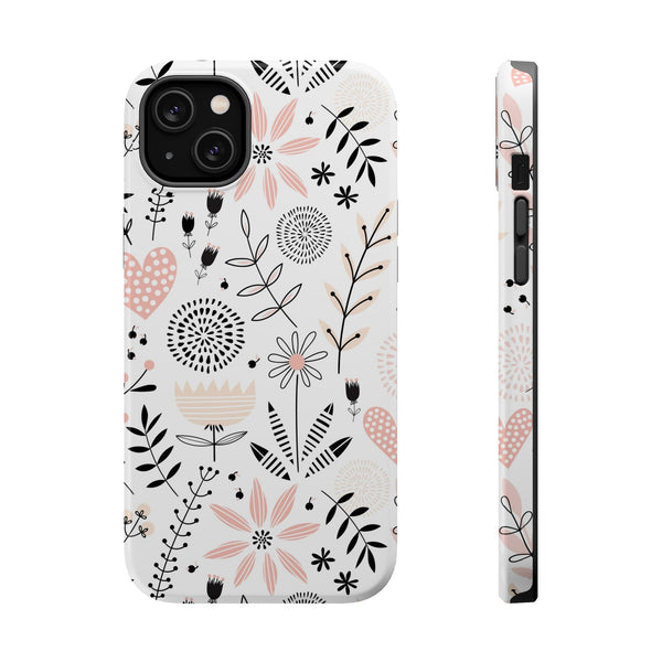 Floral Magnetic Tough Case - Durable & Stylish Phone Protection Printify