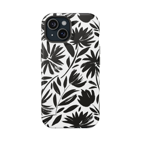 Elegant Floral Magnetic Phone Case - Durable Protection for Stylish Users Printify