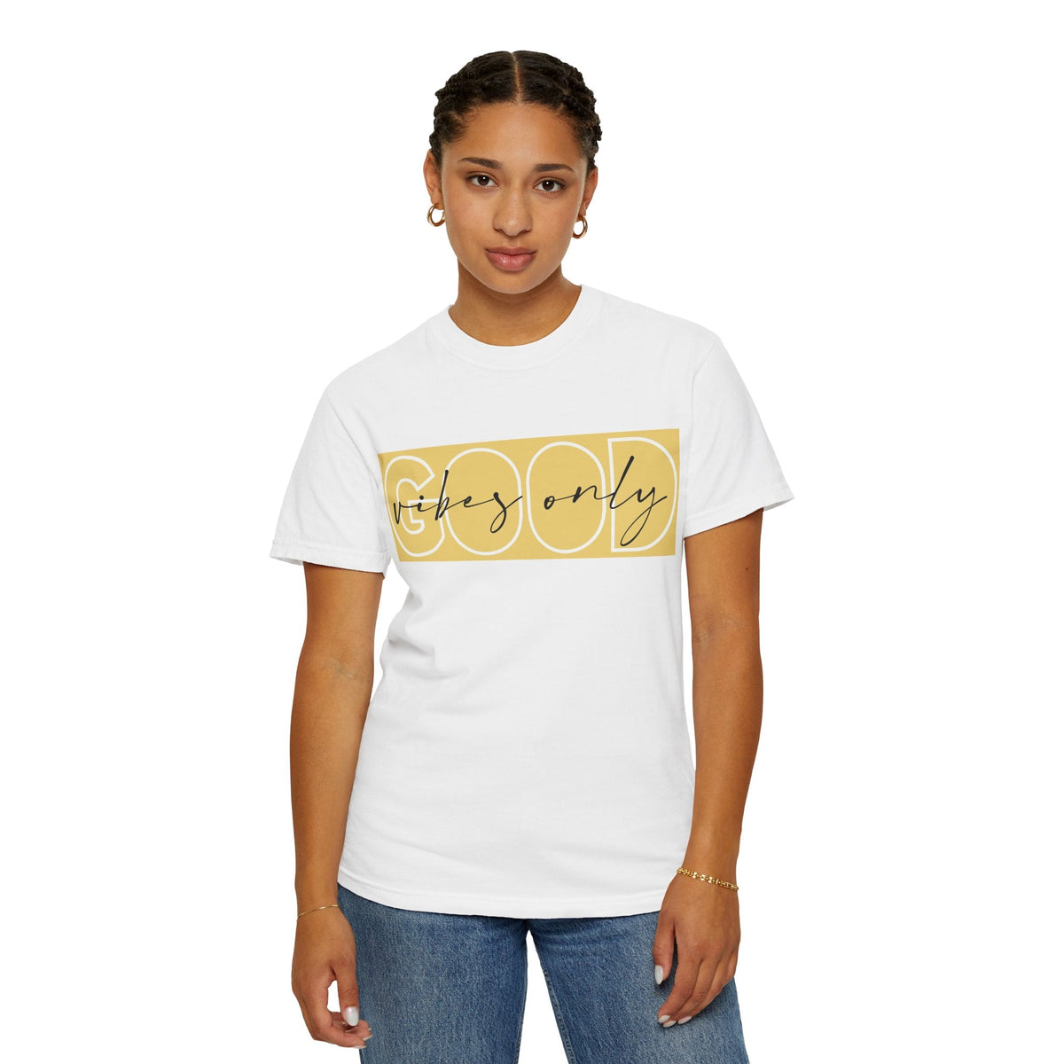 Good Vibes Only Unisex Garment-Dyed T-Shirt Printify