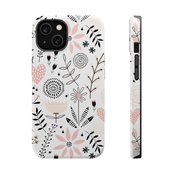 Floral Magnetic Tough Case - Durable & Stylish Phone Protection Printify