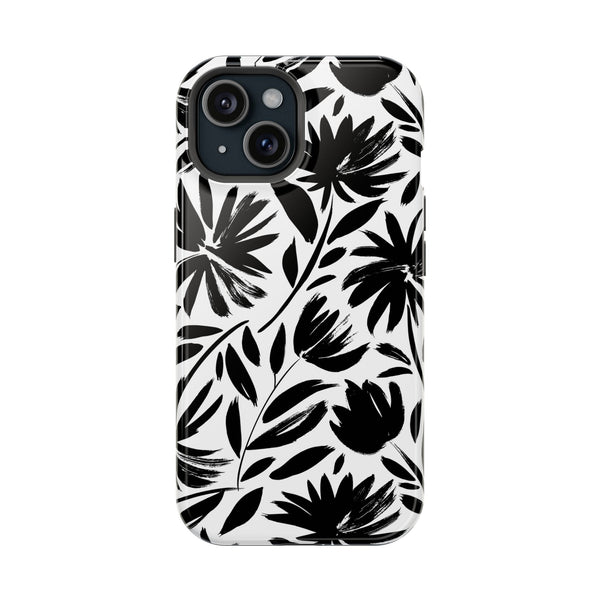 Elegant Floral Magnetic Phone Case - Durable Protection for Stylish Users Printify
