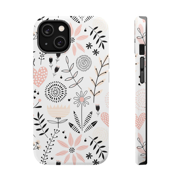 Floral Magnetic Tough Case - Durable & Stylish Phone Protection Printify