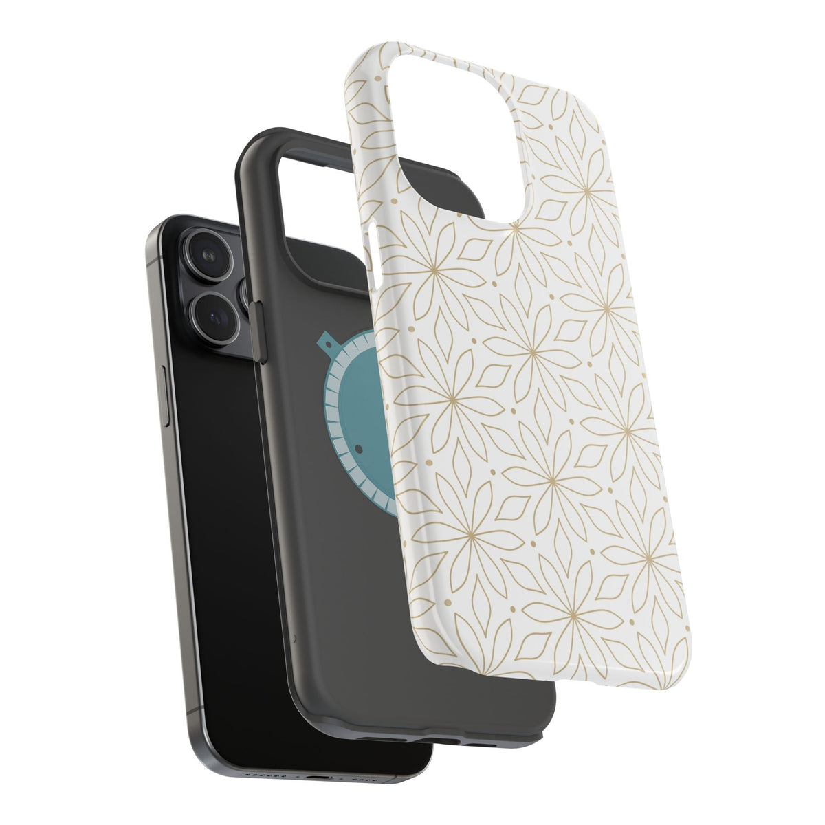 Stylish Magnetic Phone Case with Floral Design Printify