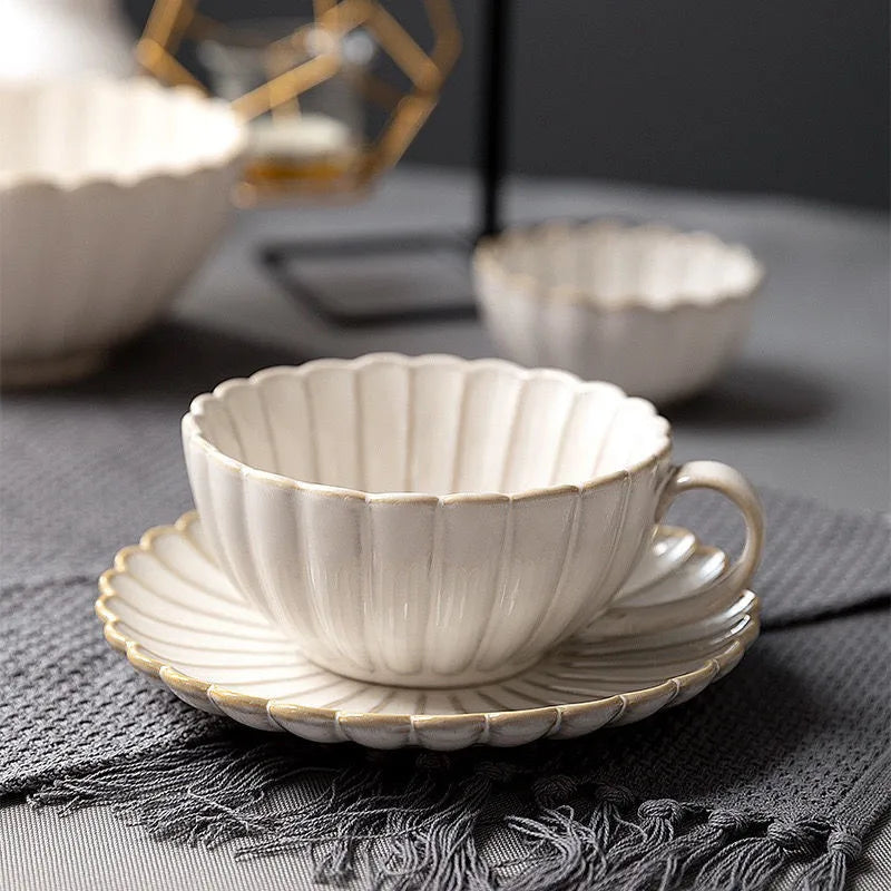 Coffee/Tea Ceramic Cup & Saucer Set