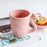 Creative Pink Flamingo Mug Coffee Cup Travel Coffee Mug Ceramic Cups For Coffee Tea Cups And Mugs Pink Flamingo Cup My Addiction