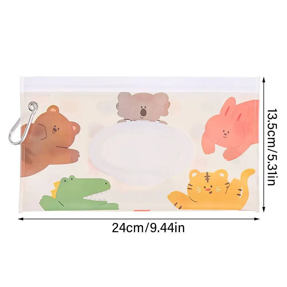 EVA Baby Wet Wipe Pouch Portable Wipes Holder Case Flip Cover Snap-Strap Reusable Refillable Cosmetic Pouch Useful Tissue Box My Addiction