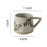 Christmas Gift Retro Ceramic Mug Heat-resistant handle Coffee Cup Elk Handmade Juice Milk Cup For Home Office Water Cup Tea cup My Addiction