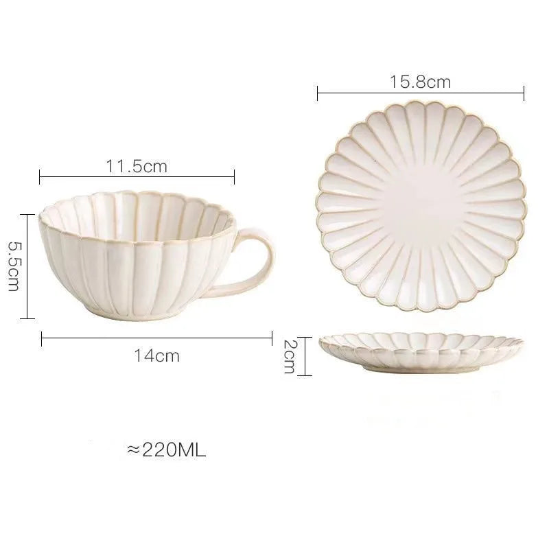 Coffee/Tea Ceramic Cup & Saucer Set