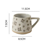 Christmas Gift Retro Ceramic Mug Heat-resistant handle Coffee Cup Elk Handmade Juice Milk Cup For Home Office Water Cup Tea cup My Addiction