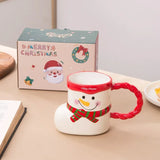 360ML Christmas Socks Modeling Mug Creative Cute Ceramic Cups Santa Claus Snowman Coffee Cup Home Living Room Decor Xmas Gifts My Addiction