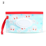 EVA Baby Wet Wipe Pouch Portable Wipes Holder Case Flip Cover Snap-Strap Reusable Refillable Cosmetic Pouch Useful Tissue Box My Addiction