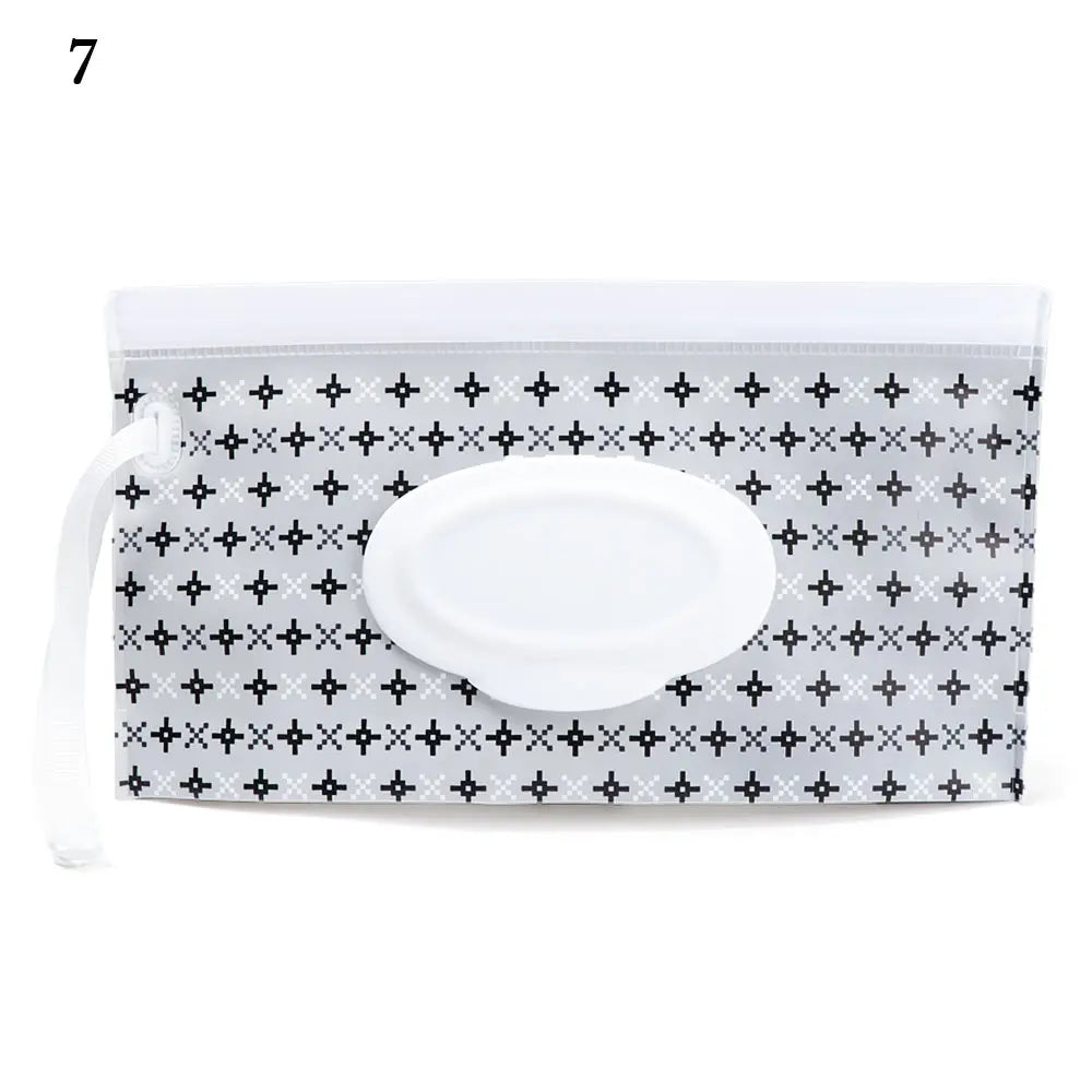 EVA Baby Wet Wipe Pouch Portable Wipes Holder Case Flip Cover Snap-Strap Reusable Refillable Cosmetic Pouch Useful Tissue Box My Addiction