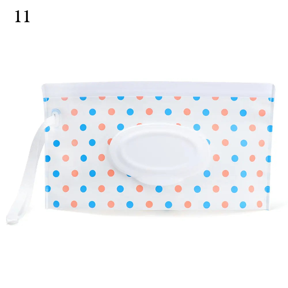 EVA Baby Wet Wipe Pouch Portable Wipes Holder Case Flip Cover Snap-Strap Reusable Refillable Cosmetic Pouch Useful Tissue Box My Addiction