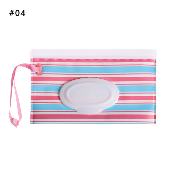 EVA Baby Wet Wipe Pouch Portable Wipes Holder Case Flip Cover Snap-Strap Reusable Refillable Cosmetic Pouch Useful Tissue Box My Addiction