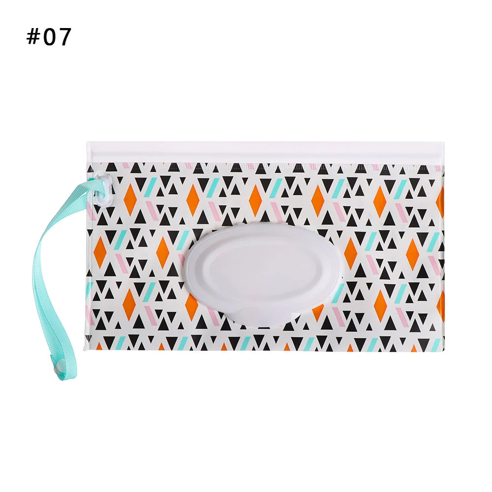 EVA Baby Wet Wipe Pouch Portable Wipes Holder Case Flip Cover Snap-Strap Reusable Refillable Cosmetic Pouch Useful Tissue Box My Addiction