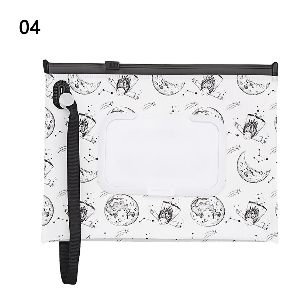 EVA Baby Wet Wipe Pouch Portable Wipes Holder Case Flip Cover Snap-Strap Reusable Refillable Cosmetic Pouch Useful Tissue Box My Addiction