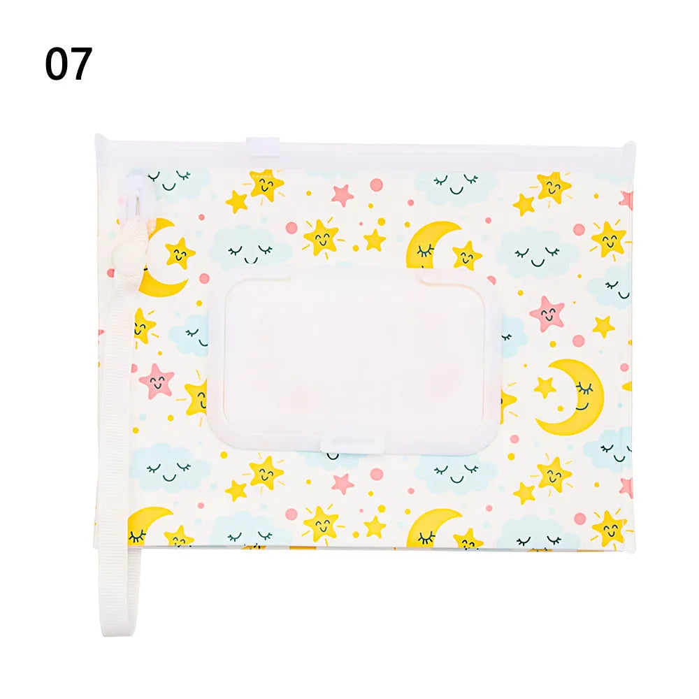 EVA Baby Wet Wipe Pouch Portable Wipes Holder Case Flip Cover Snap-Strap Reusable Refillable Cosmetic Pouch Useful Tissue Box My Addiction