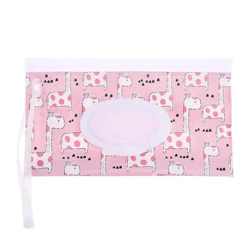 EVA Baby Wet Wipe Pouch Portable Wipes Holder Case Flip Cover Snap-Strap Reusable Refillable Cosmetic Pouch Useful Tissue Box My Addiction