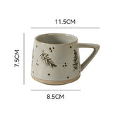 Christmas Gift Retro Ceramic Mug Heat-resistant handle Coffee Cup Elk Handmade Juice Milk Cup For Home Office Water Cup Tea cup My Addiction